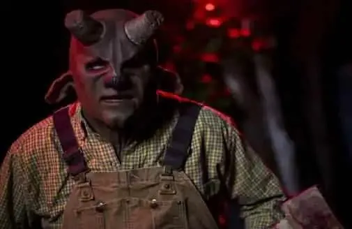 Billy T. Goat haunted house character at SC Fear Farm