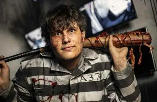 The Inmate haunted house character at SC Fear Farm