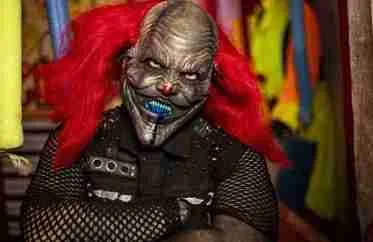 Kingpin haunted house character at SC Fear Farm