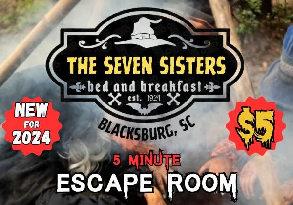 The Seven Sisters Escape Room Seven Sisters escape room tickets at SC Fear Farm